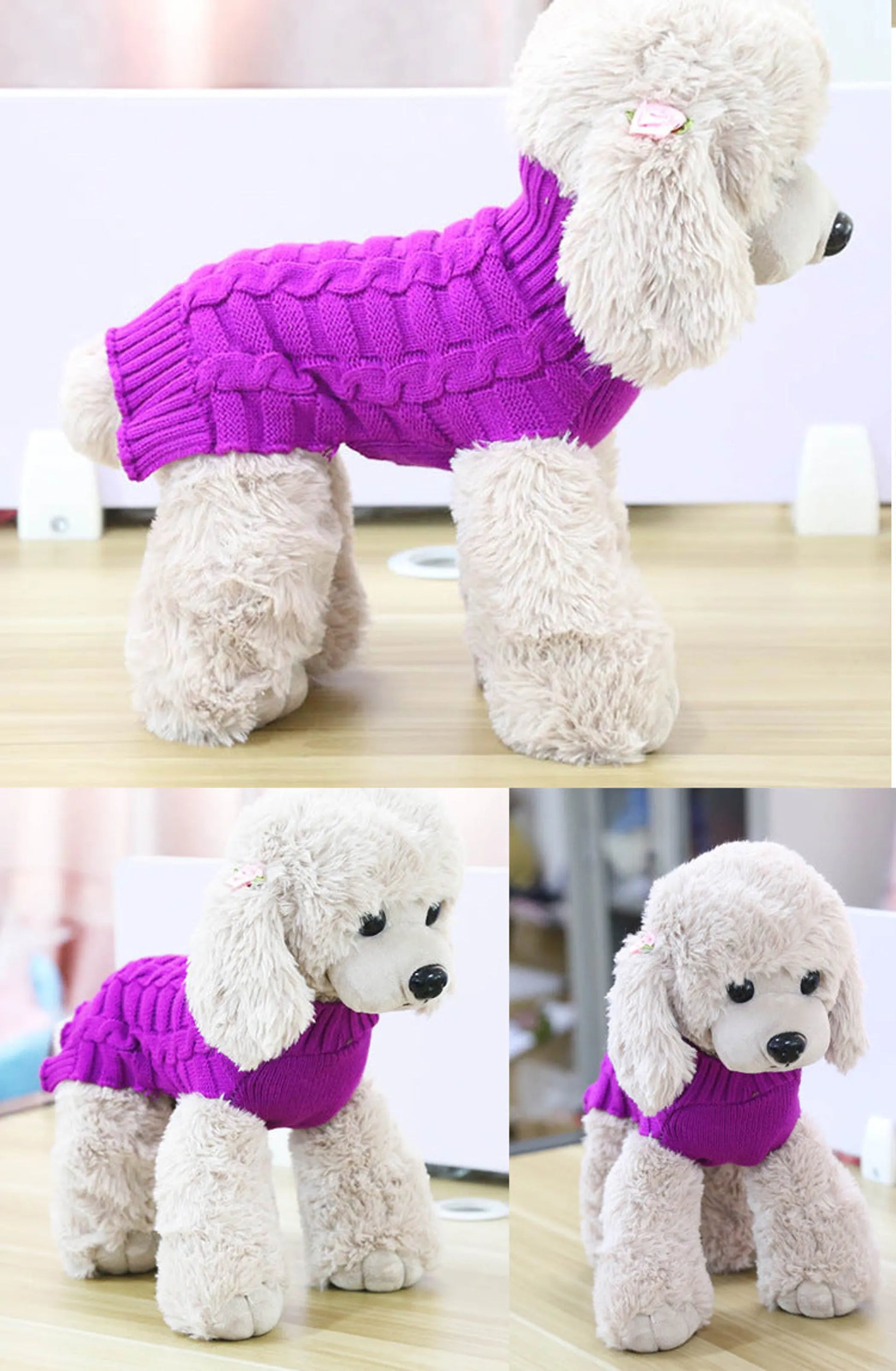 Cashmere Twisted Rope Pet Sweater - Your Pet Connection