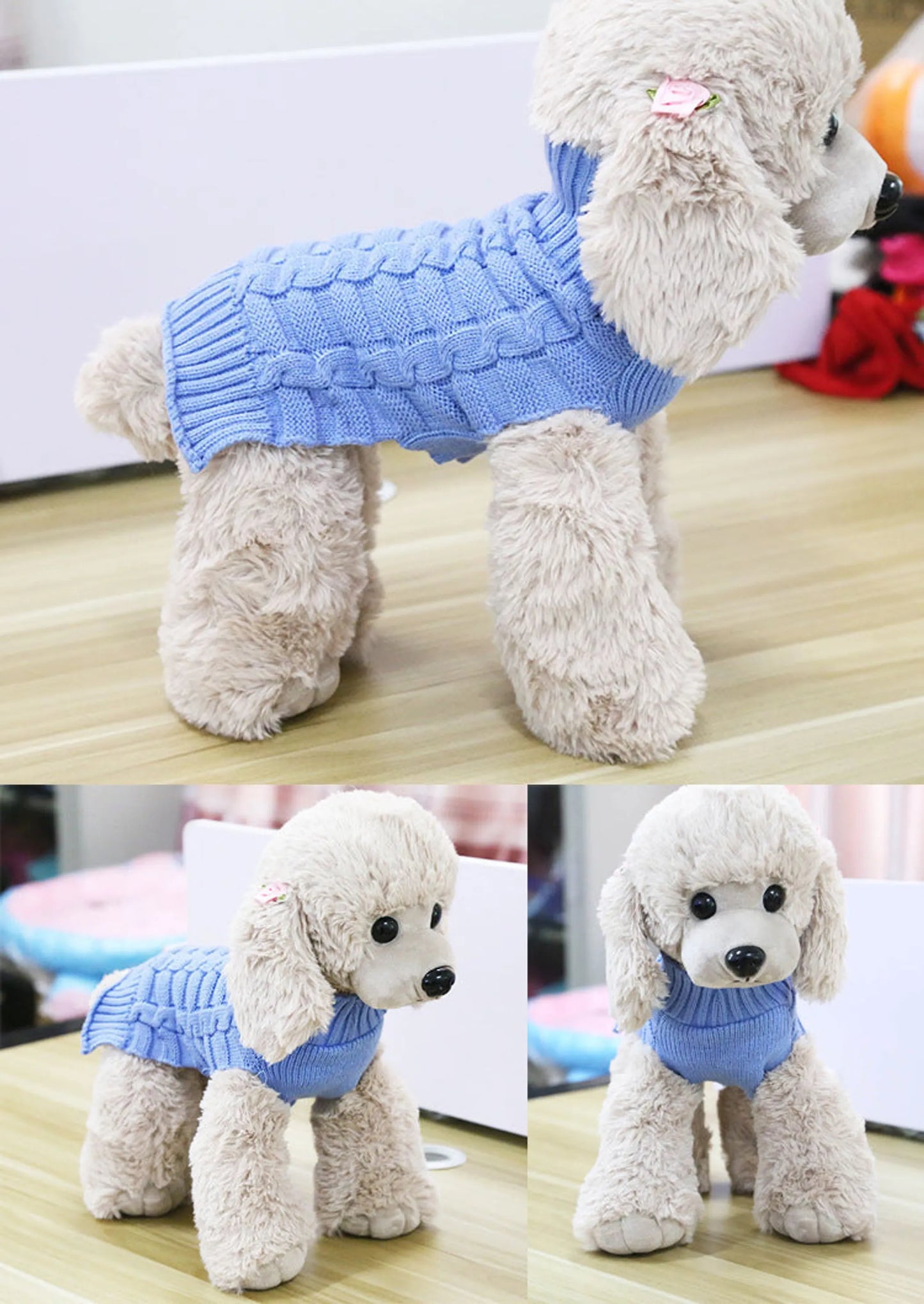 Cashmere Twisted Rope Pet Sweater - Your Pet Connection