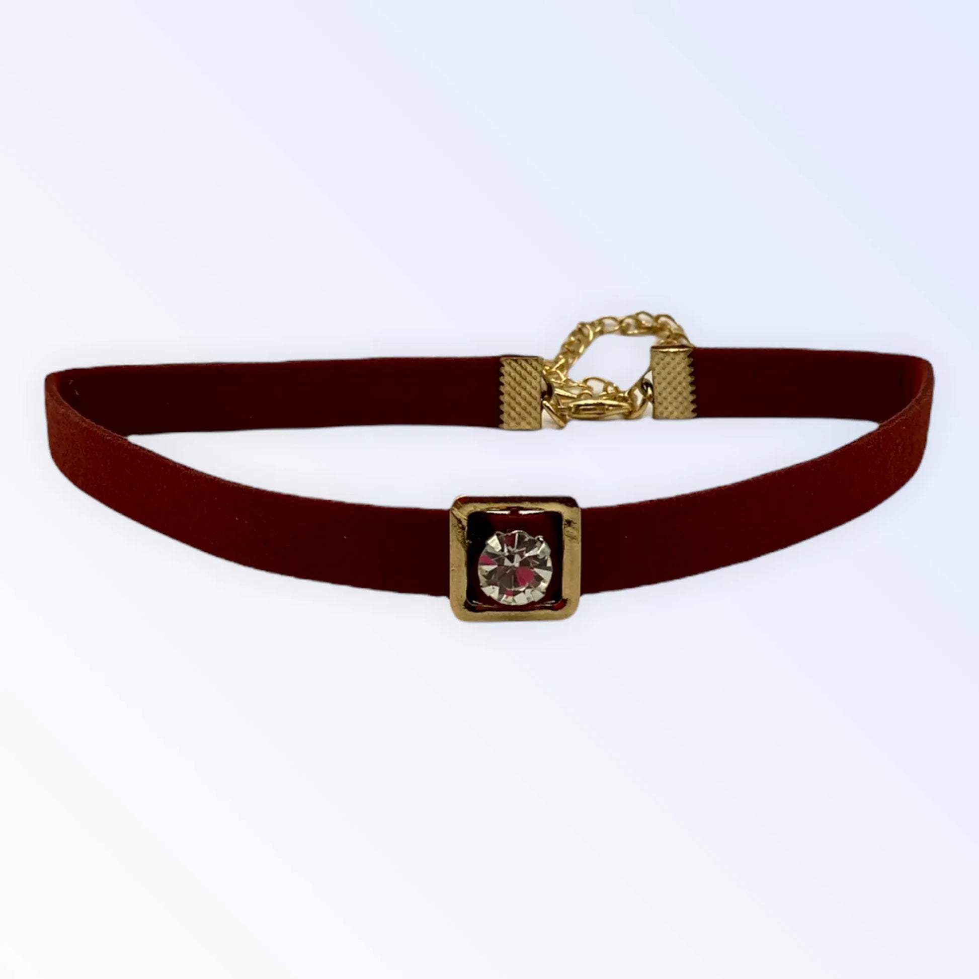 Burgundy Buckle Necklace - Your Pet Connection