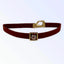 Bark Fifth Avenue Burgundy Suede Vegan Leather Collar