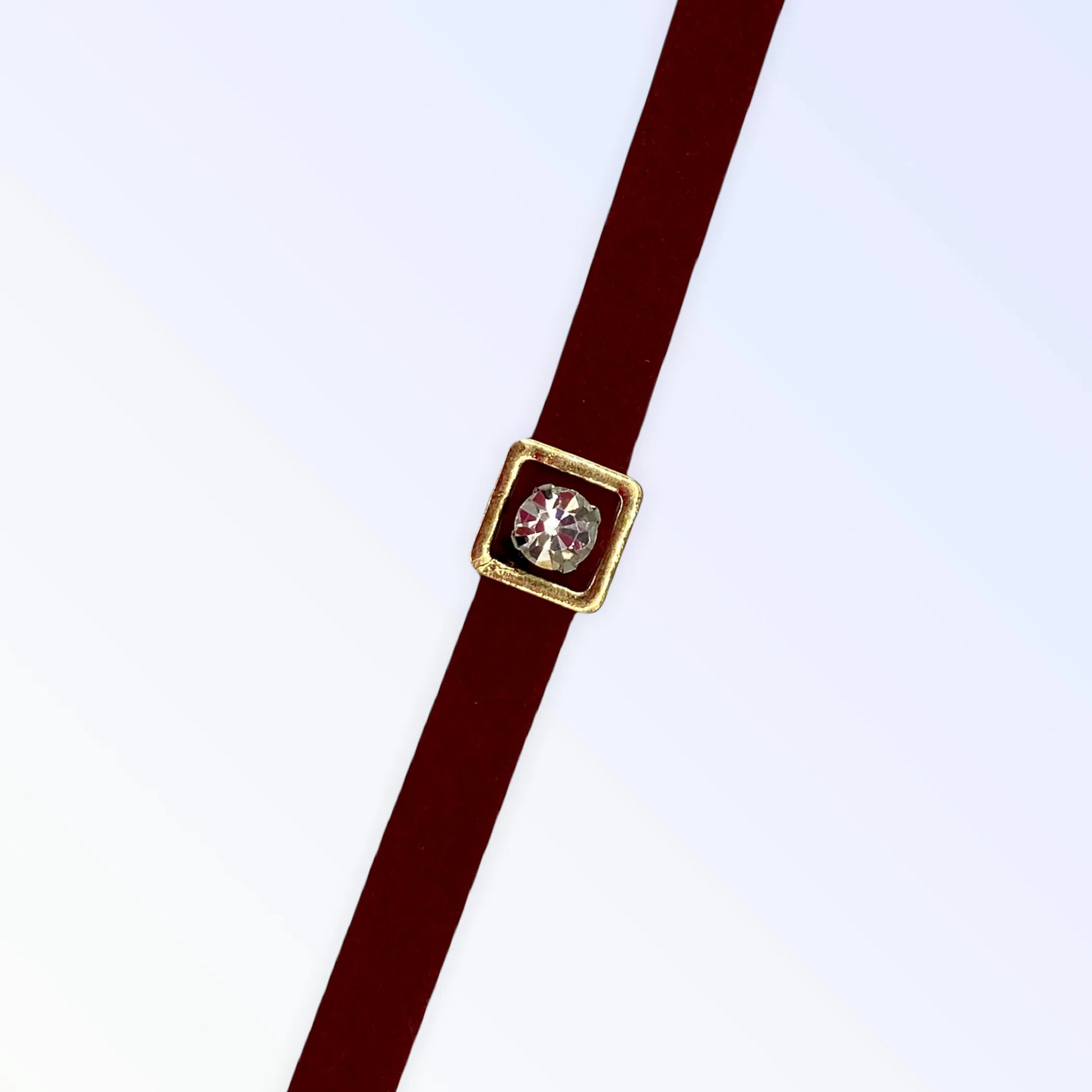 Burgundy Buckle Necklace - Your Pet Connection