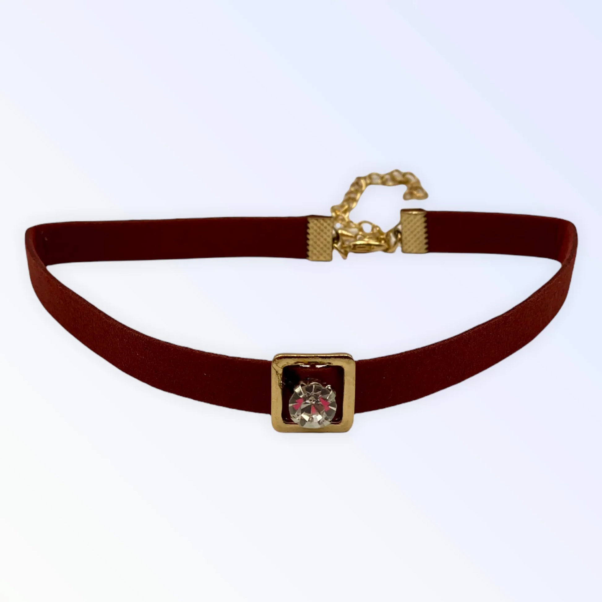 Burgundy Buckle Necklace - Your Pet Connection