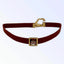 Bark Fifth Avenue Burgundy Suede Vegan Leather Collar