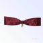 Burgundy Satin Bow & Pearl Necklace - Your Pet Connection