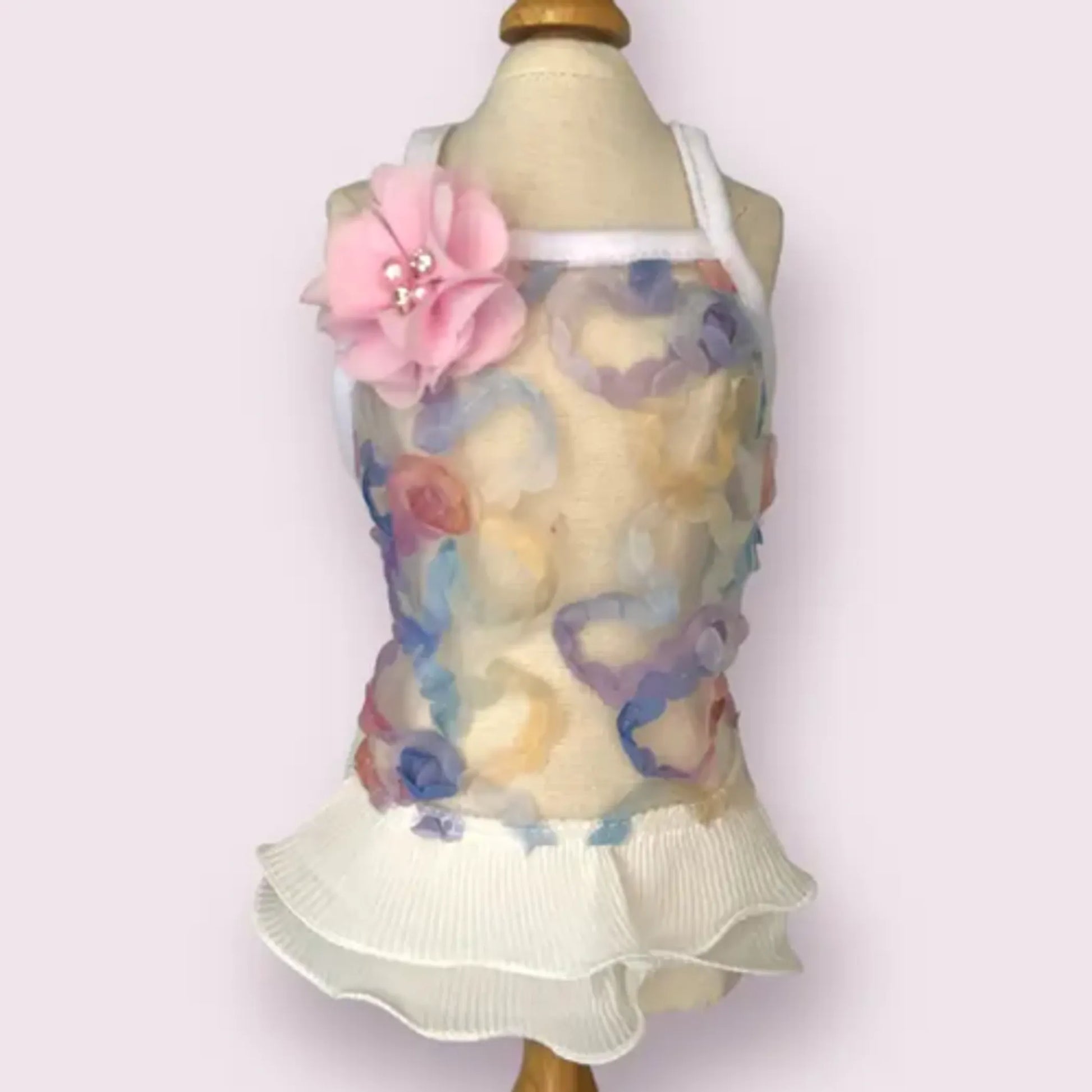 Chiffon Summer Floral Ruffle Dog Dress - Your Pet Connection