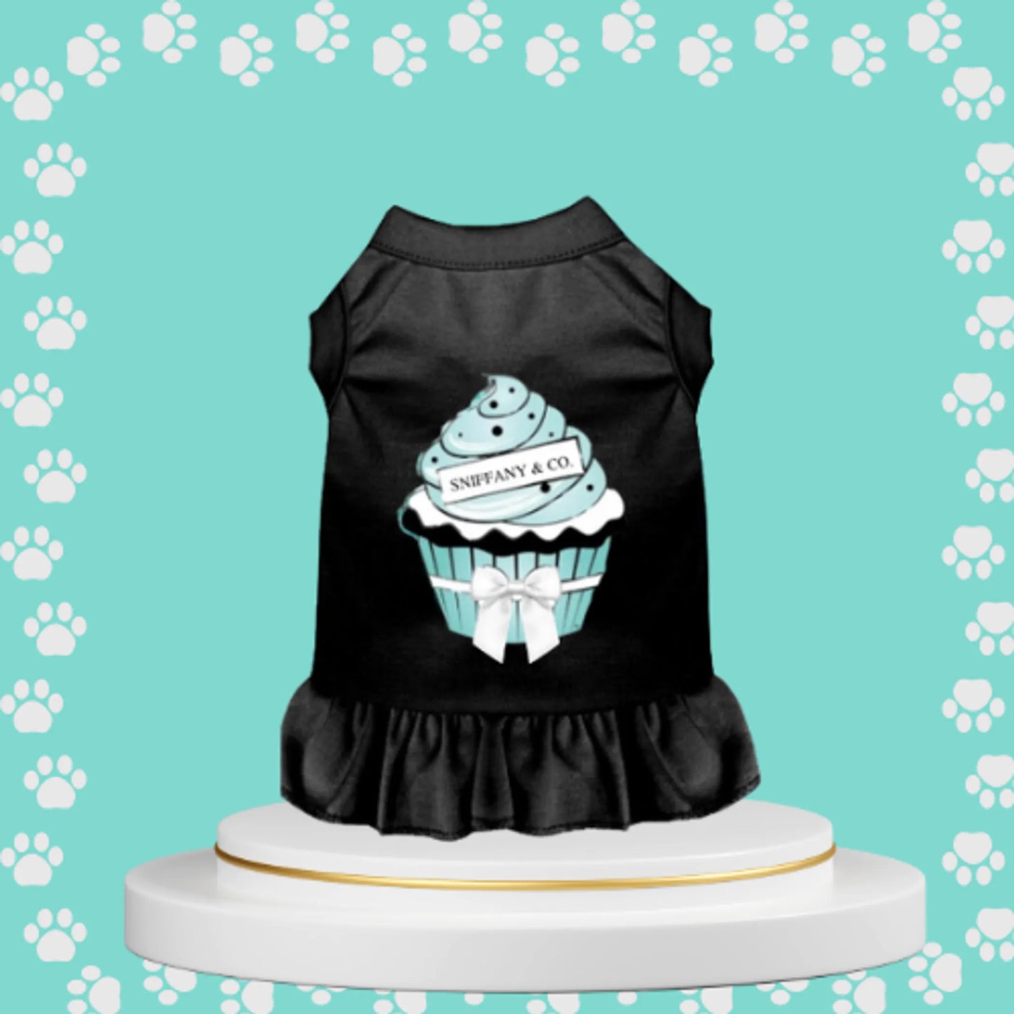 Bark Fifth Avenue Cupcake Dog Dress Small
