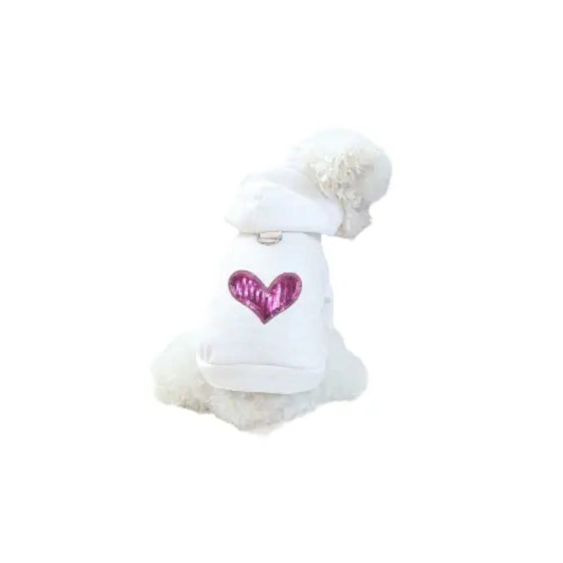 Sequin Heart Lightweight Hoodie- Dog Hoodie - Your Pet Connection