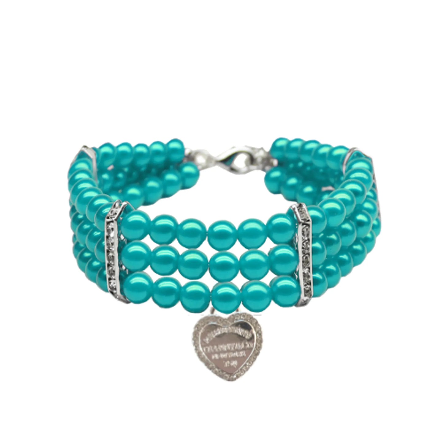 Three-Row Pearl Sniffany Dog Necklace - Your Pet Connection