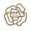 Bark Fifth Avenue Crystal Camellia Brooch 34x50mm