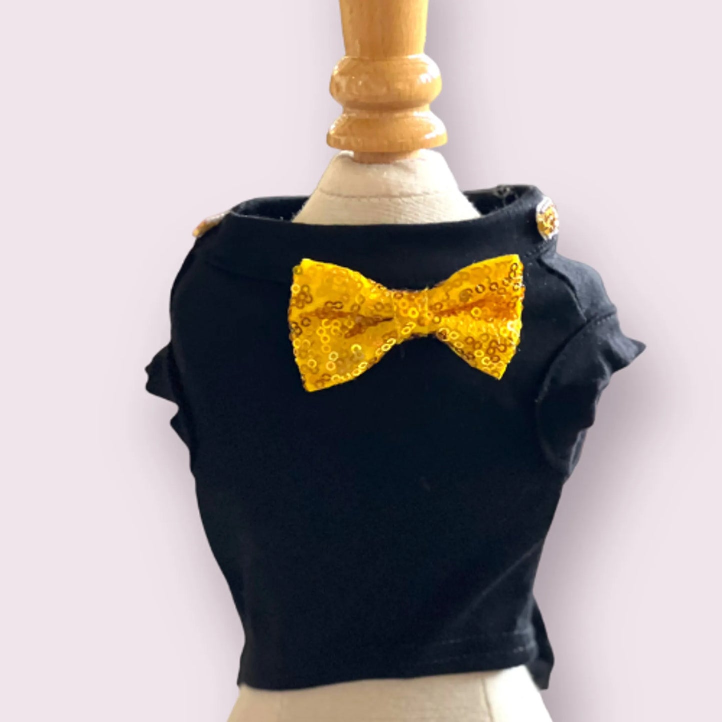 Bark Fifth Avenue Gold Bow Dog Shirt