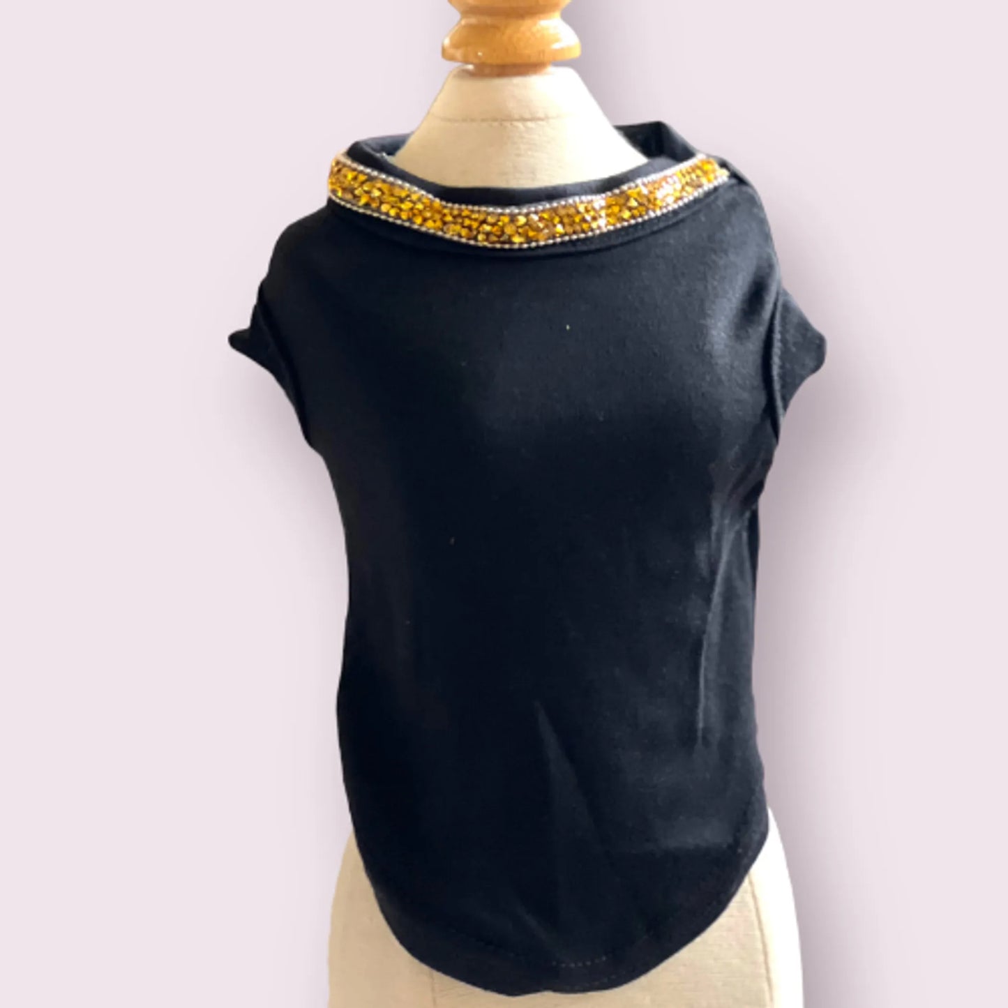 Bark Fifth Avenue Gold Bow Dog Shirt