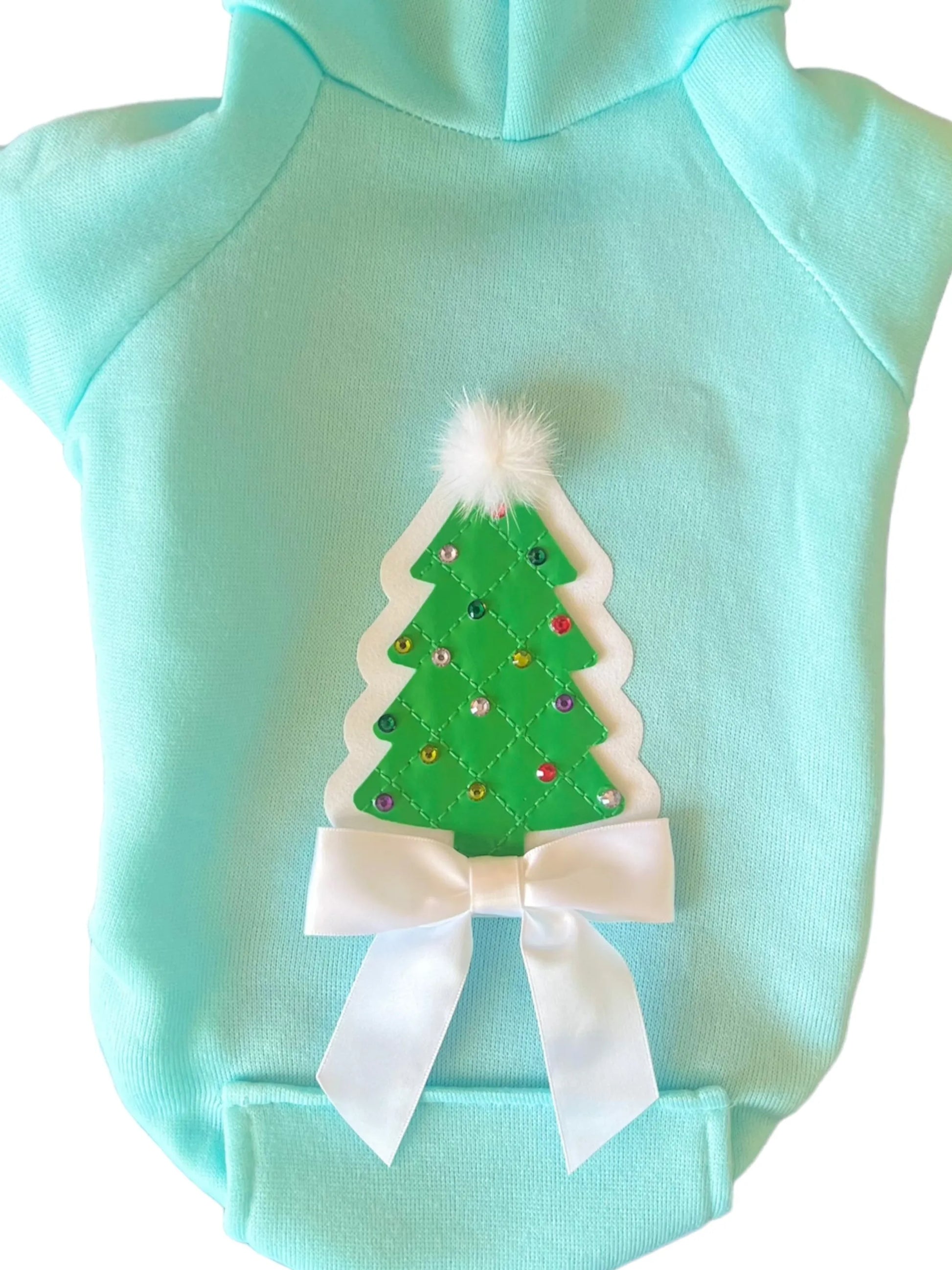 Quilted Christmas Tree Dog Hoodie - Your Pet Connection