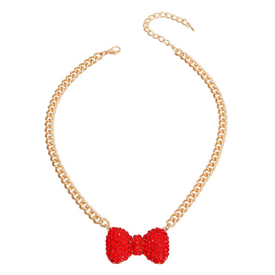 Bark Fifth Avenue Gleaming Holiday Pet Bow Necklace