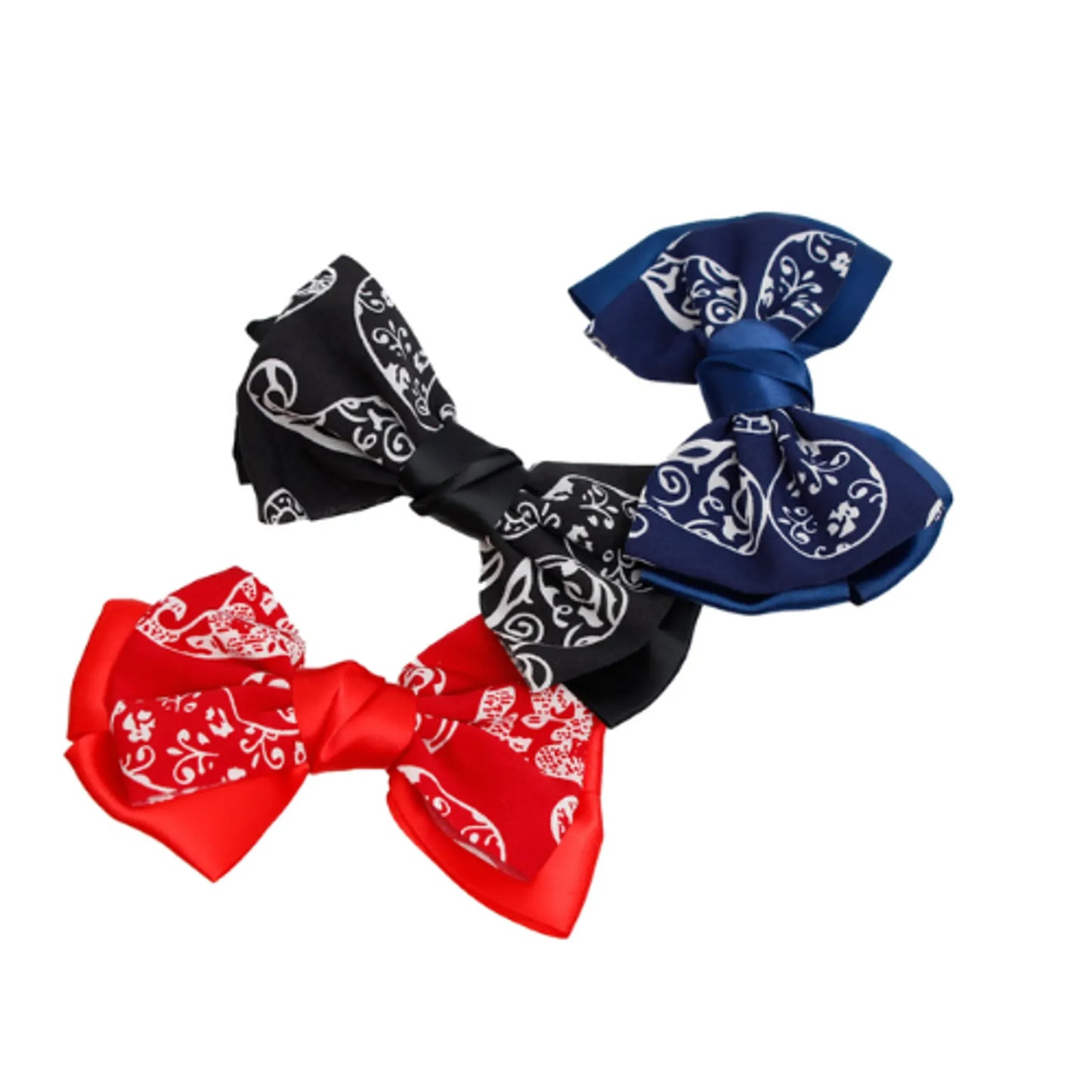 Bark Fifth Avenue Chic Paisley Dog Hair Bows 4.75x3 inches