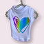 Pride Heart Rainbow Holographic Dog Shirt - Your Pet Connection