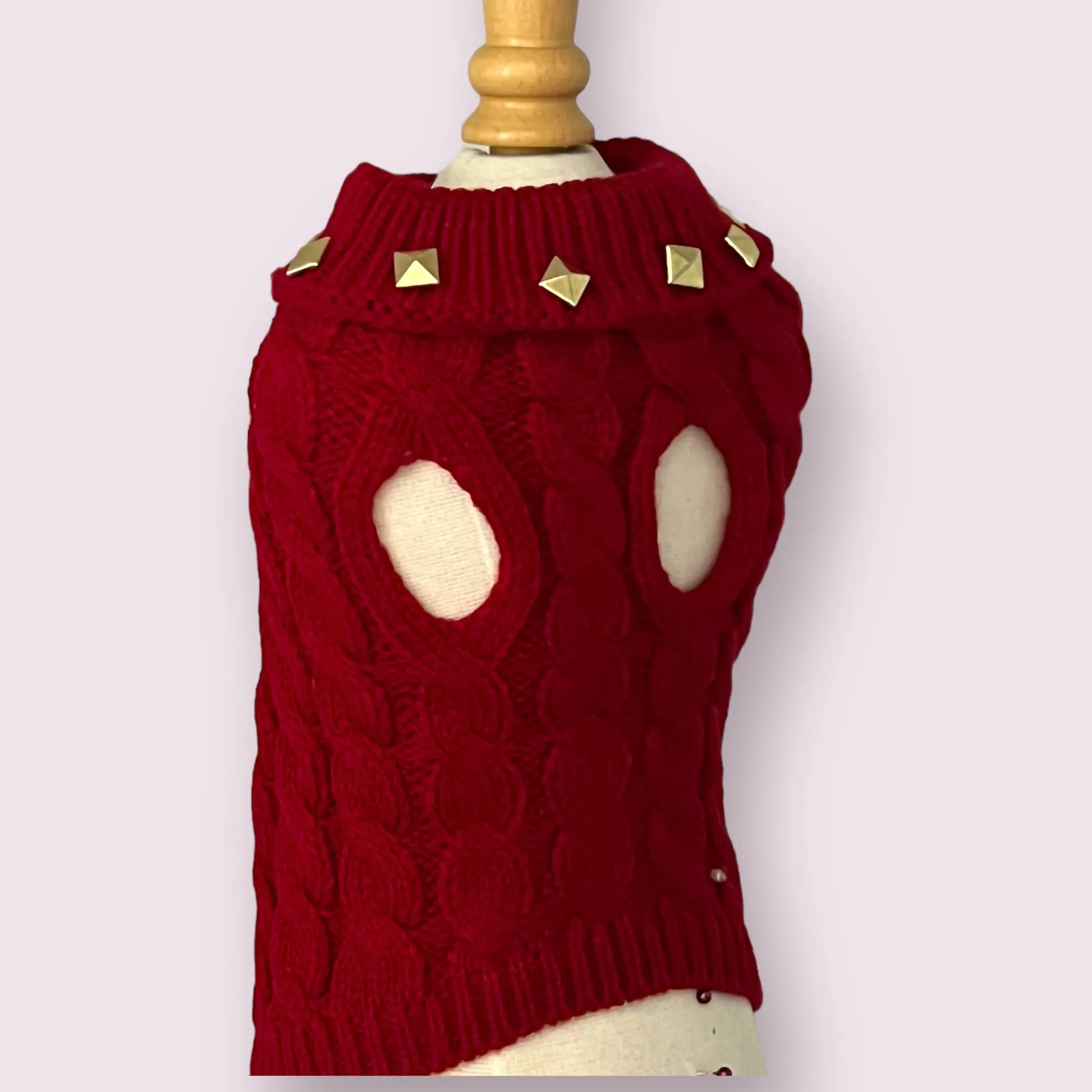 Studded Knit Turtleneck- Dog Sweater - Your Pet Connection
