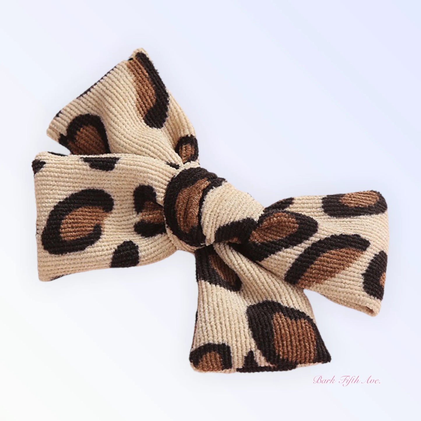 Bark Fifth Avenue Cheetah Bow Clips 6x9CM