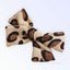 Cheetah Corduroy Knot Bow Hair Clip - Your Pet Connection