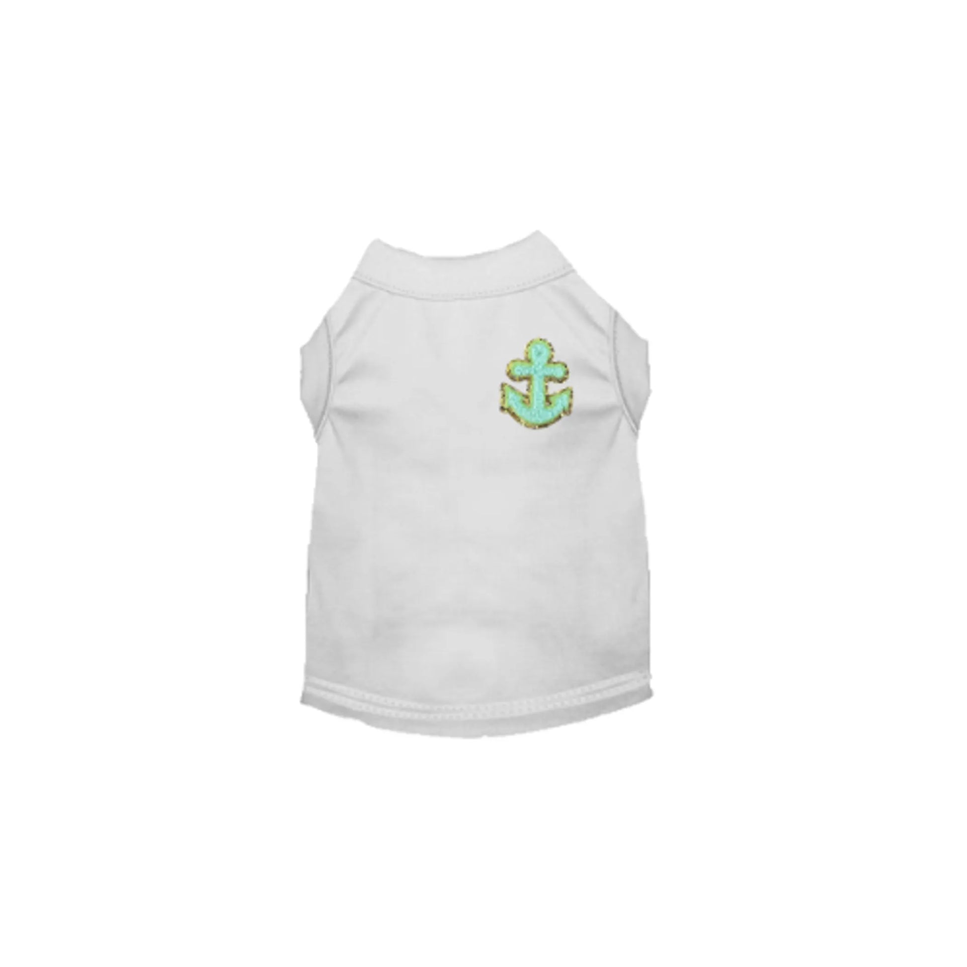 Chenille Embroidered Anchor Dog Shirt - Your Pet Connection