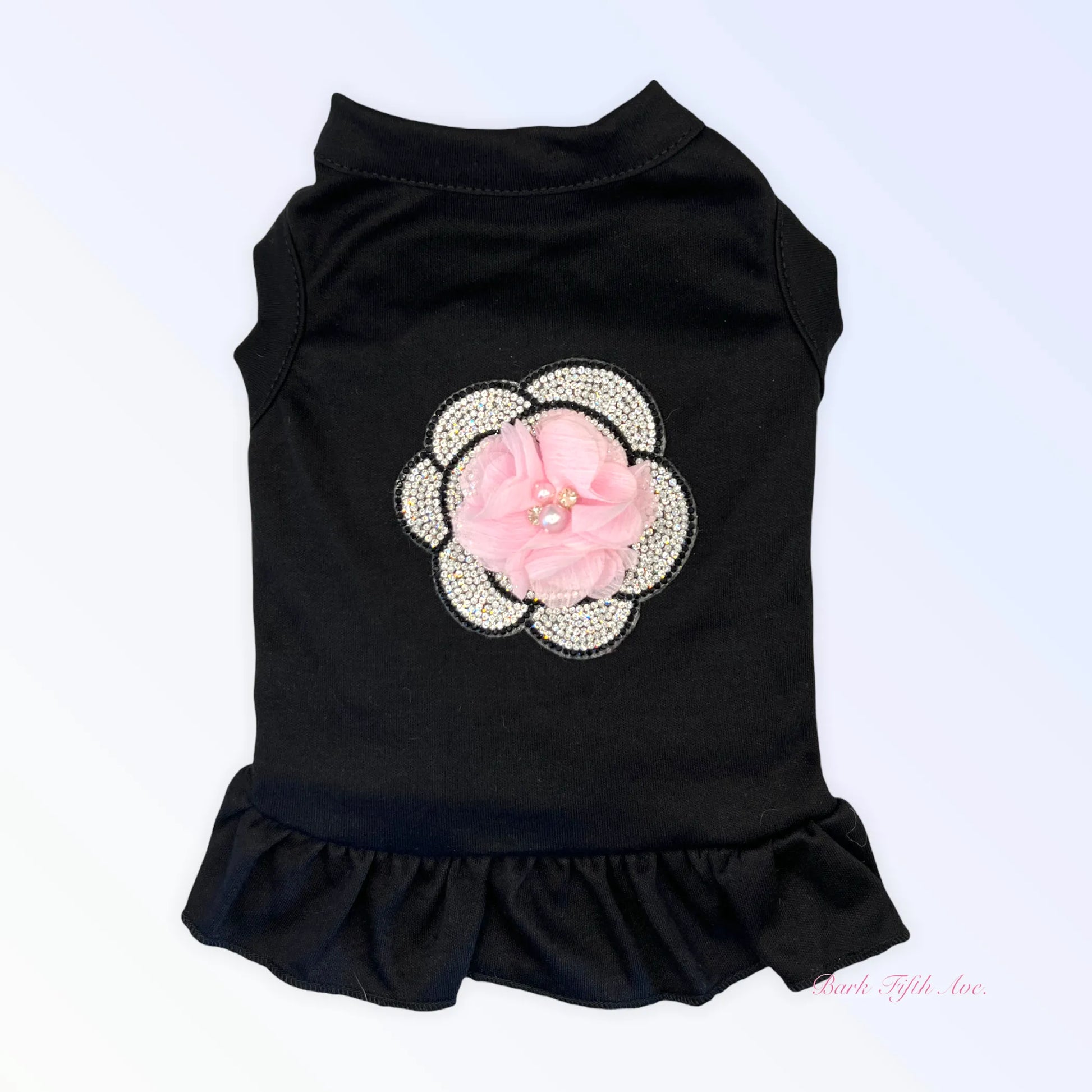 Chiffon and Rhinestone Camellia Dress - Your Pet Connection