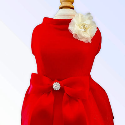 Chiffon Flower Holiday Dress - Your Pet Connection