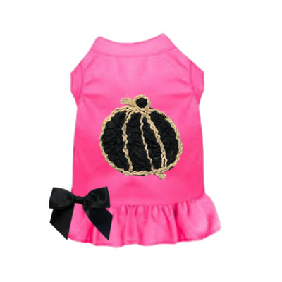 Chiffon Rose Halloween Pumpkin Dress - Your Pet Connection