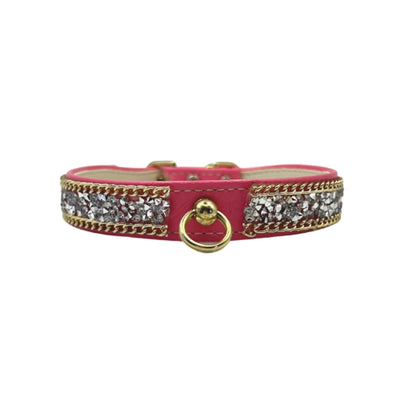 Bark Fifth Avenue Rhinestone Gold Chain Dog Collar