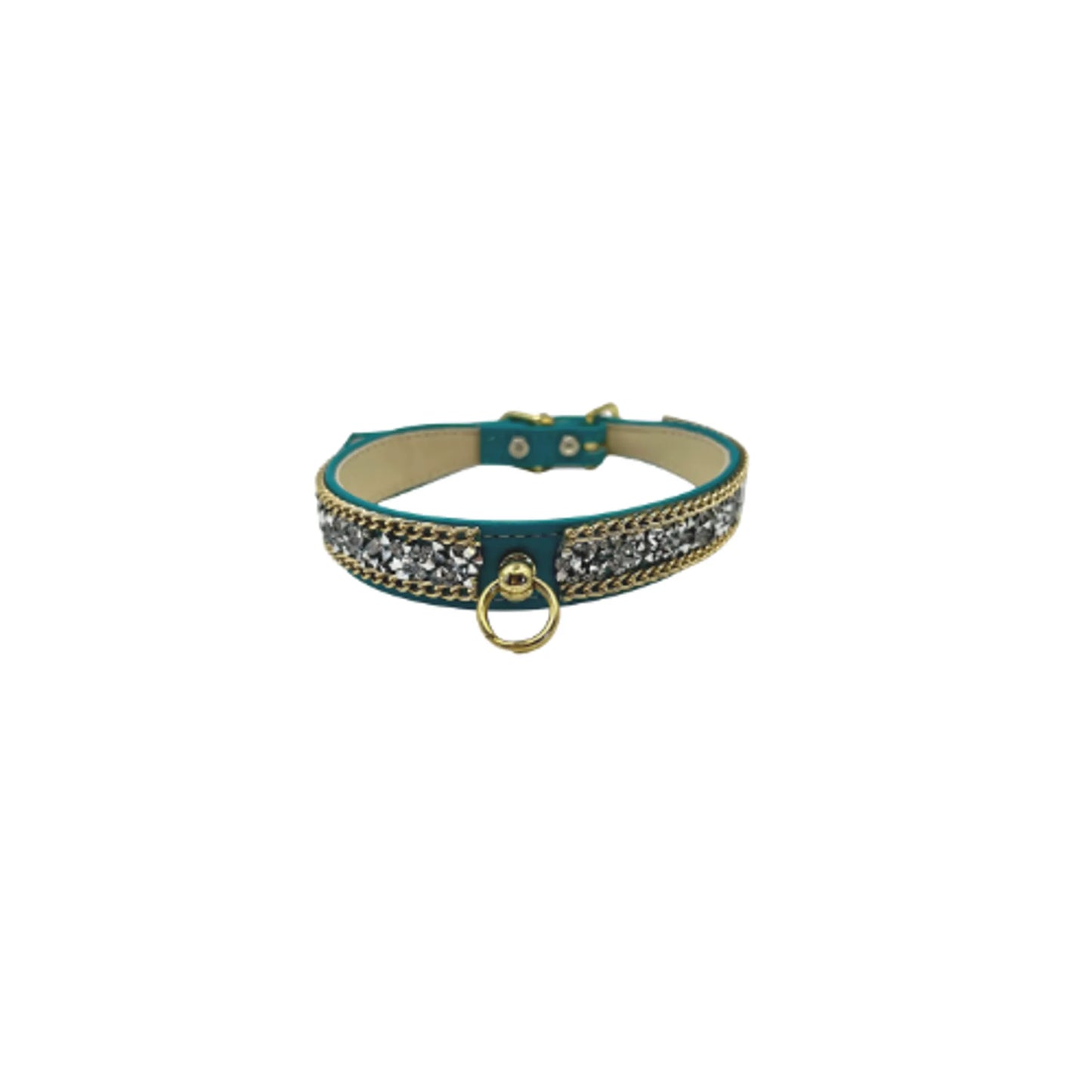 Chunky Rhinestone and Chain Collar - Your Pet Connection