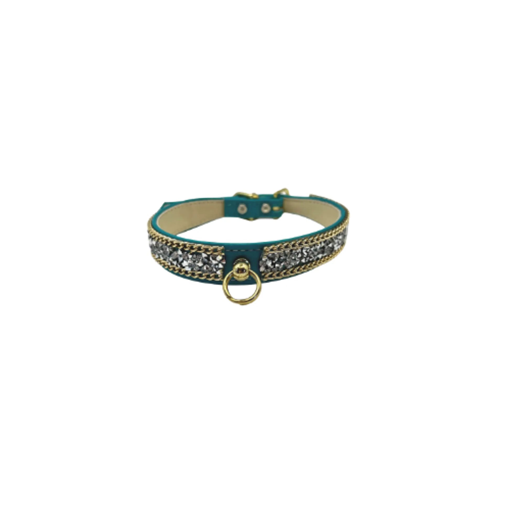 Chunky Rhinestone and Chain Collar - Your Pet Connection