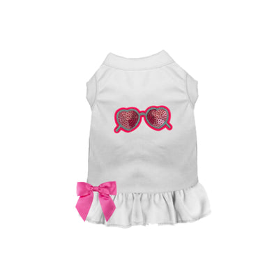 Bark Fifth Avenue Ruffle Dog Dress with Sequin Applique