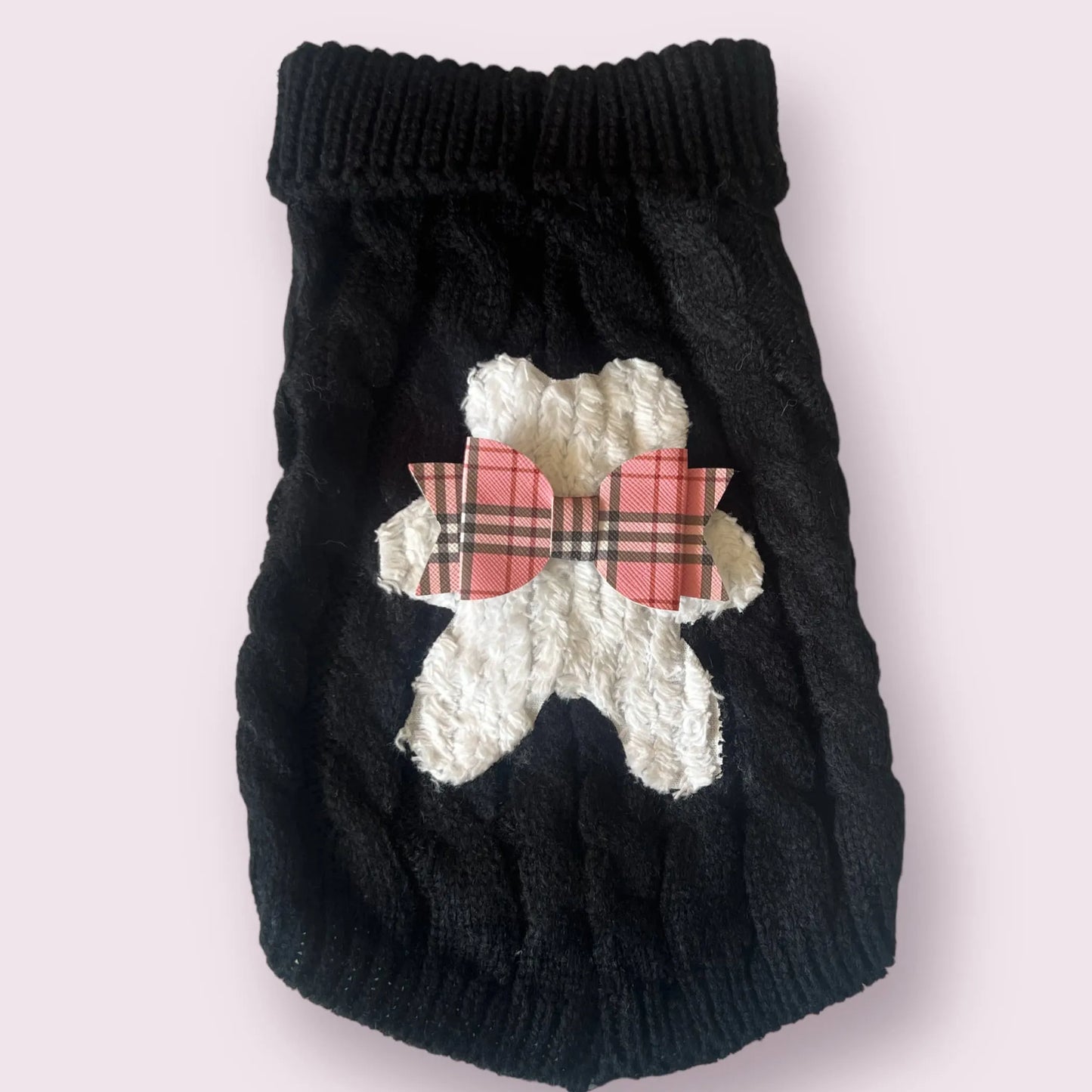 Chenille Bear Knit Turtleneck Dog Sweater - Your Pet Connection