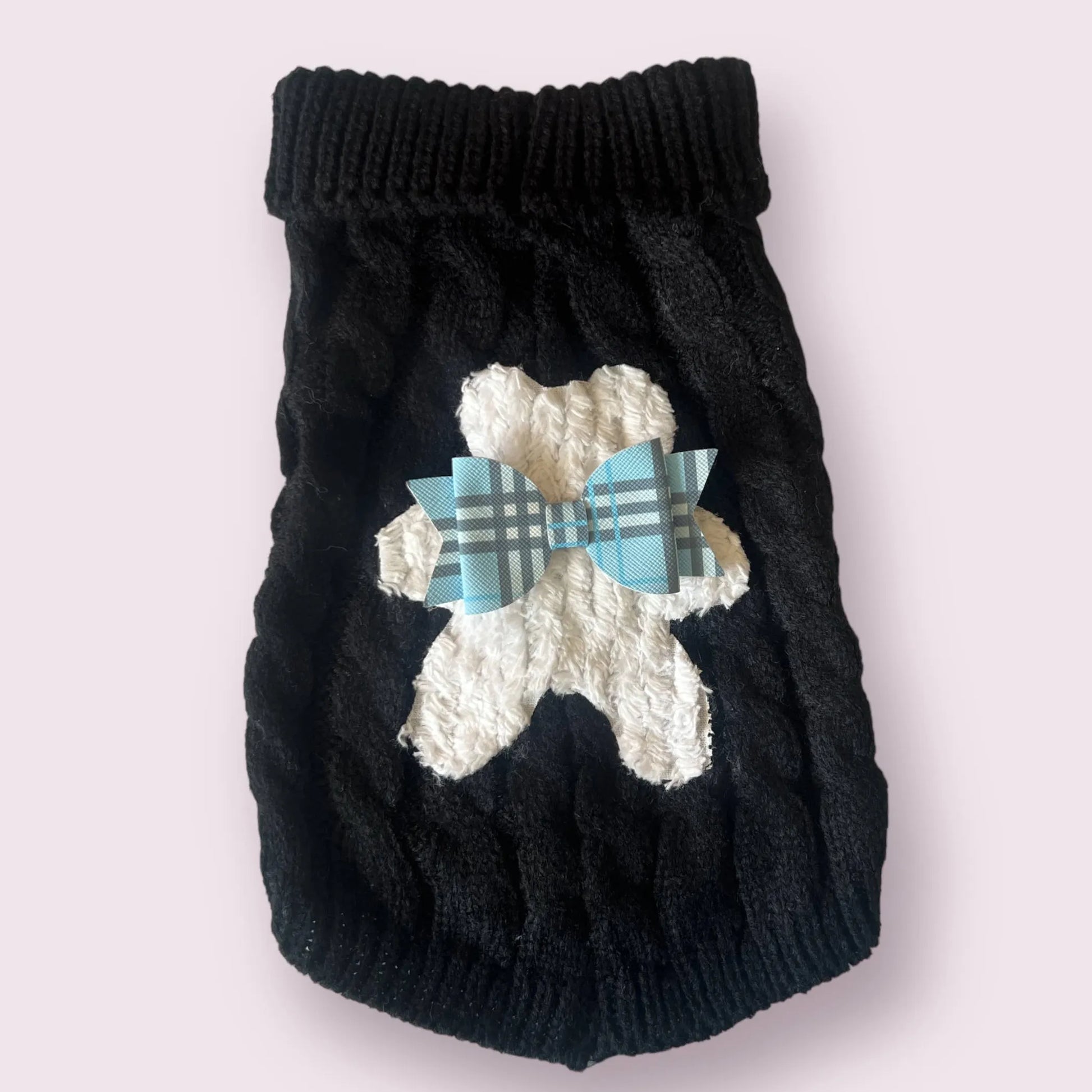 Chenille Bear Knit Turtleneck Dog Sweater - Your Pet Connection