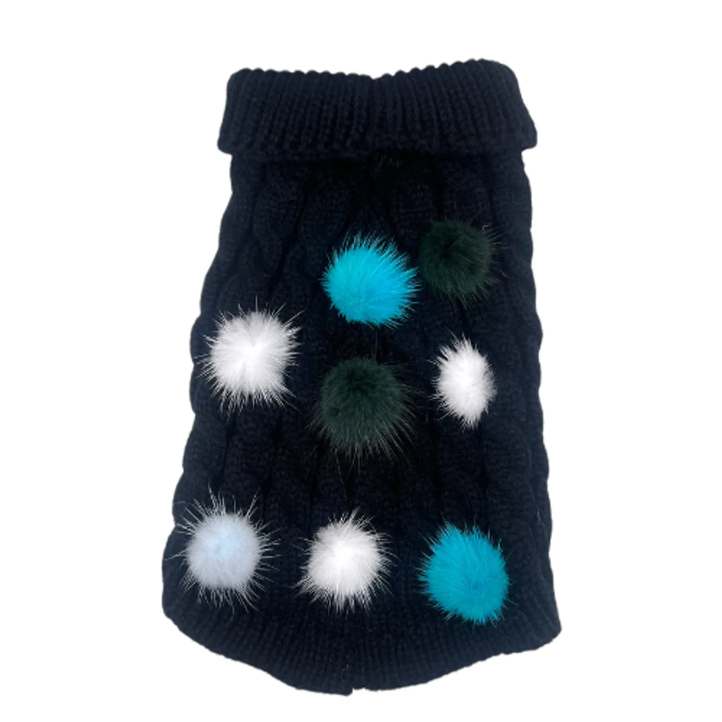 Mink Pom Knit Dog Sweater - Your Pet Connection