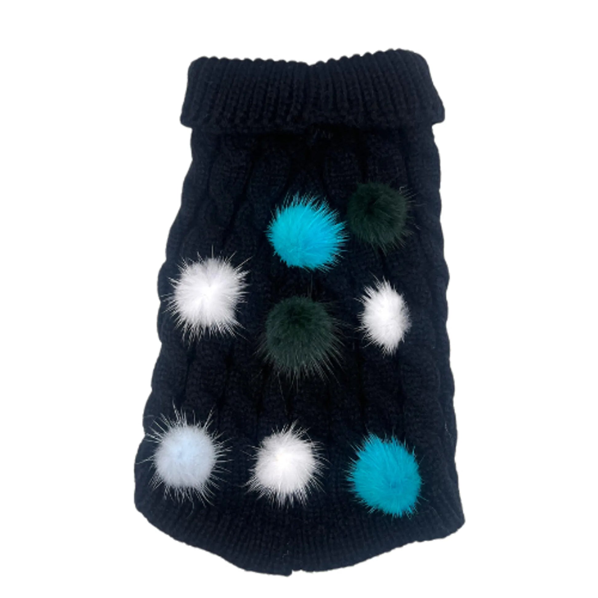 Mink Pom Knit Dog Sweater - Your Pet Connection