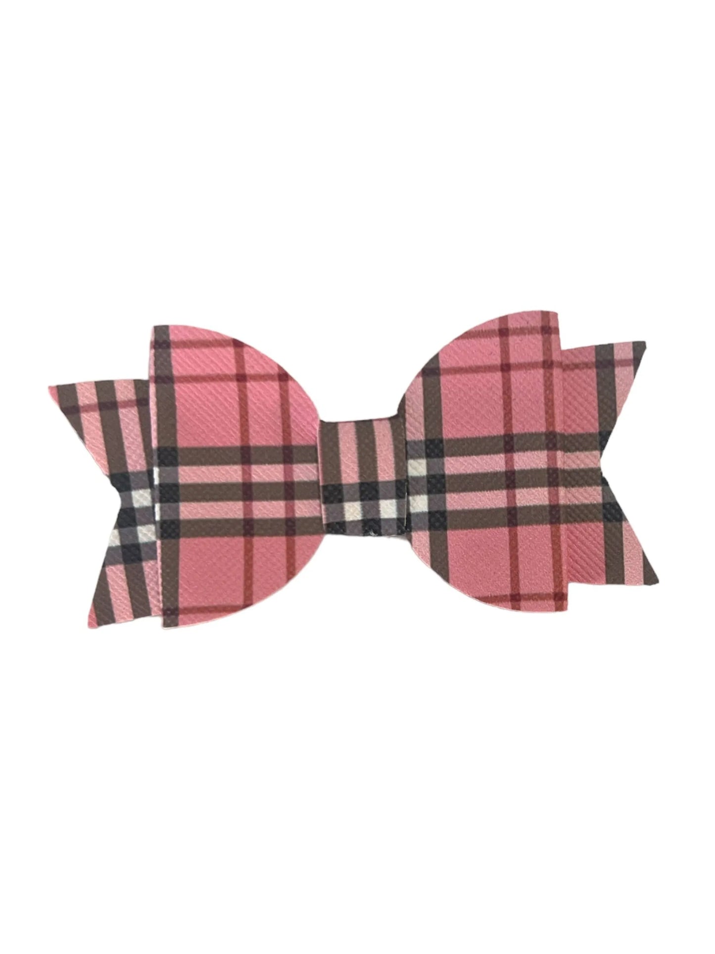 Plaid Vegan Letherette Dog Hair Barrette - Your Pet Connection