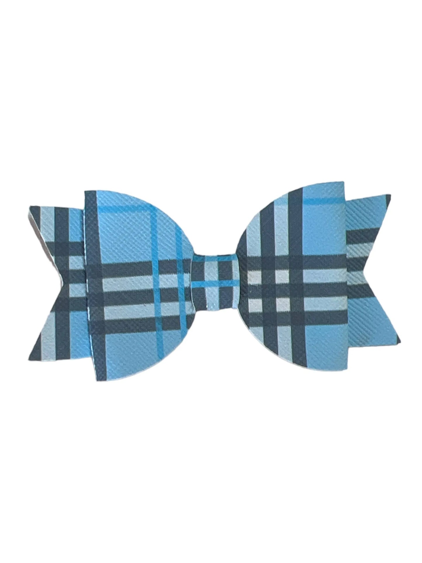 Plaid Vegan Letherette Dog Hair Barrette - Your Pet Connection
