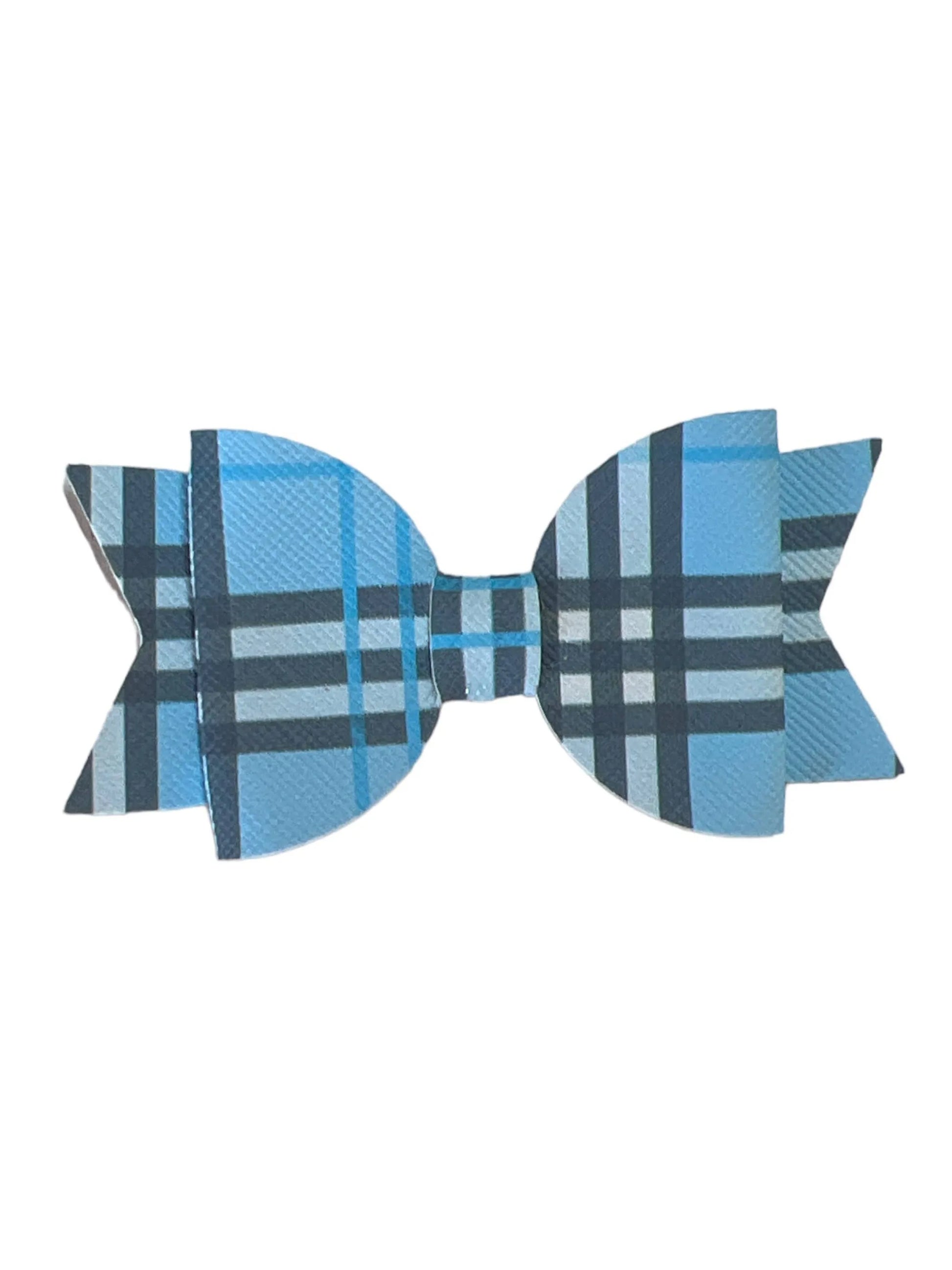 Plaid Vegan Letherette Dog Hair Barrette - Your Pet Connection
