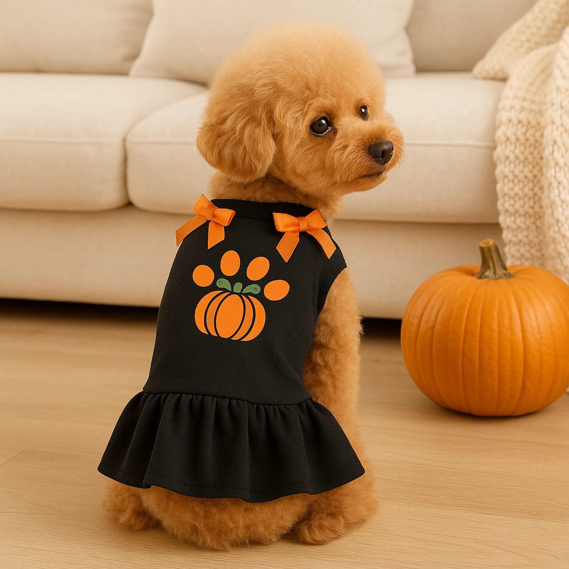 Harvest Paw Pumpkin Party Dress - Your Pet Connection