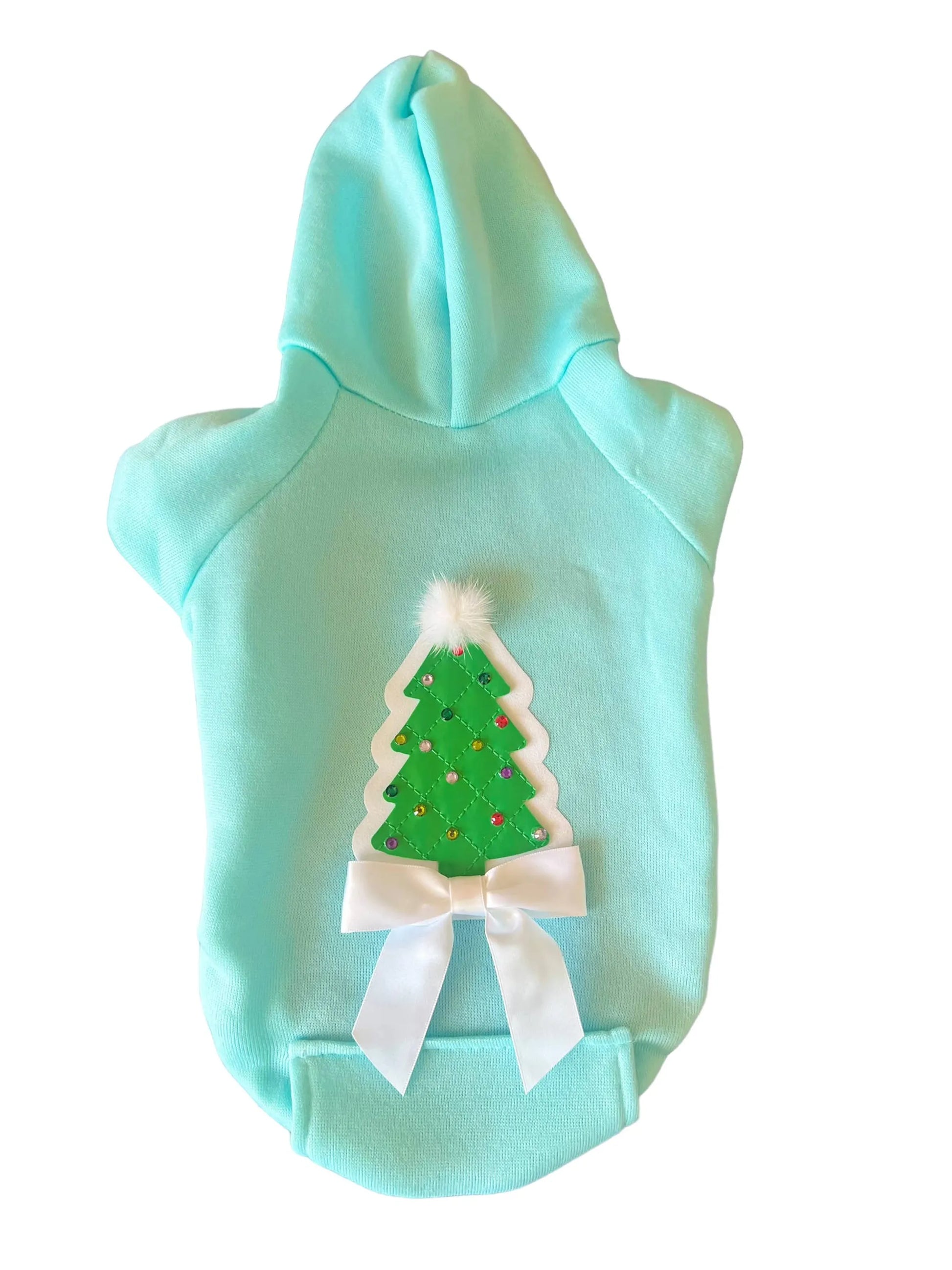 Quilted Christmas Tree Dog Hoodie - Your Pet Connection