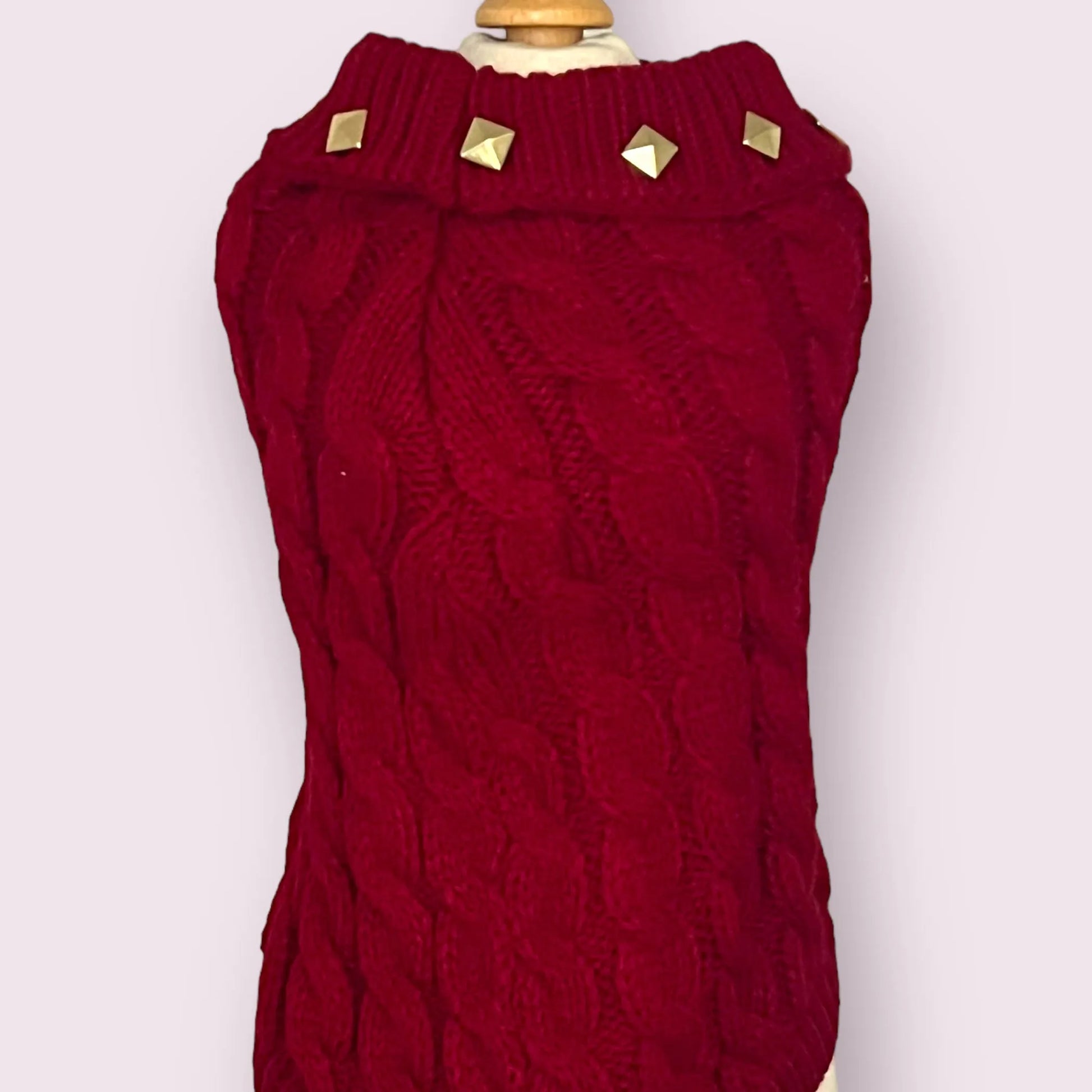 Studded Knit Turtleneck- Dog Sweater - Your Pet Connection
