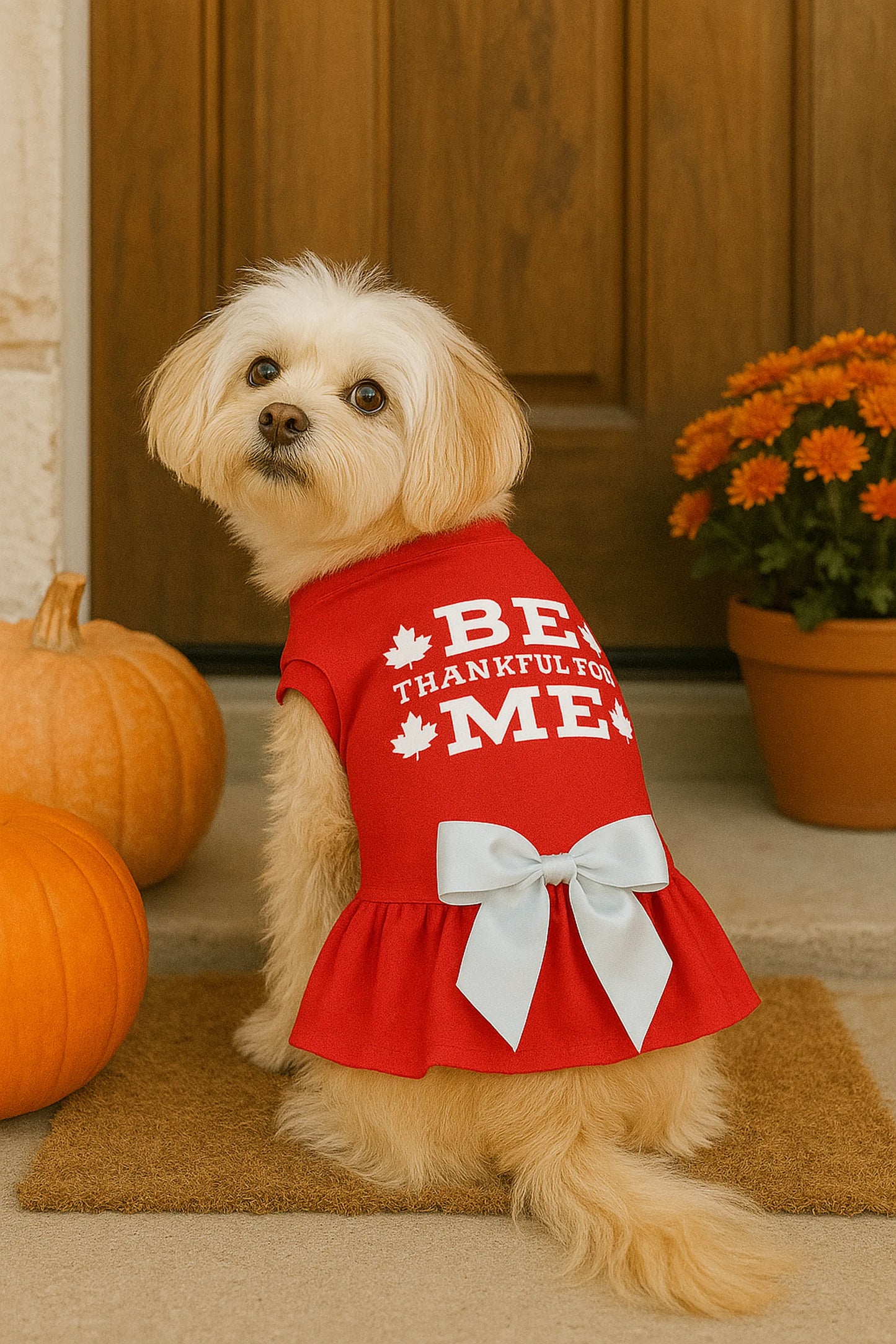 Be Thankful for Me Harvest Ruffle Dress - Your Pet Connection