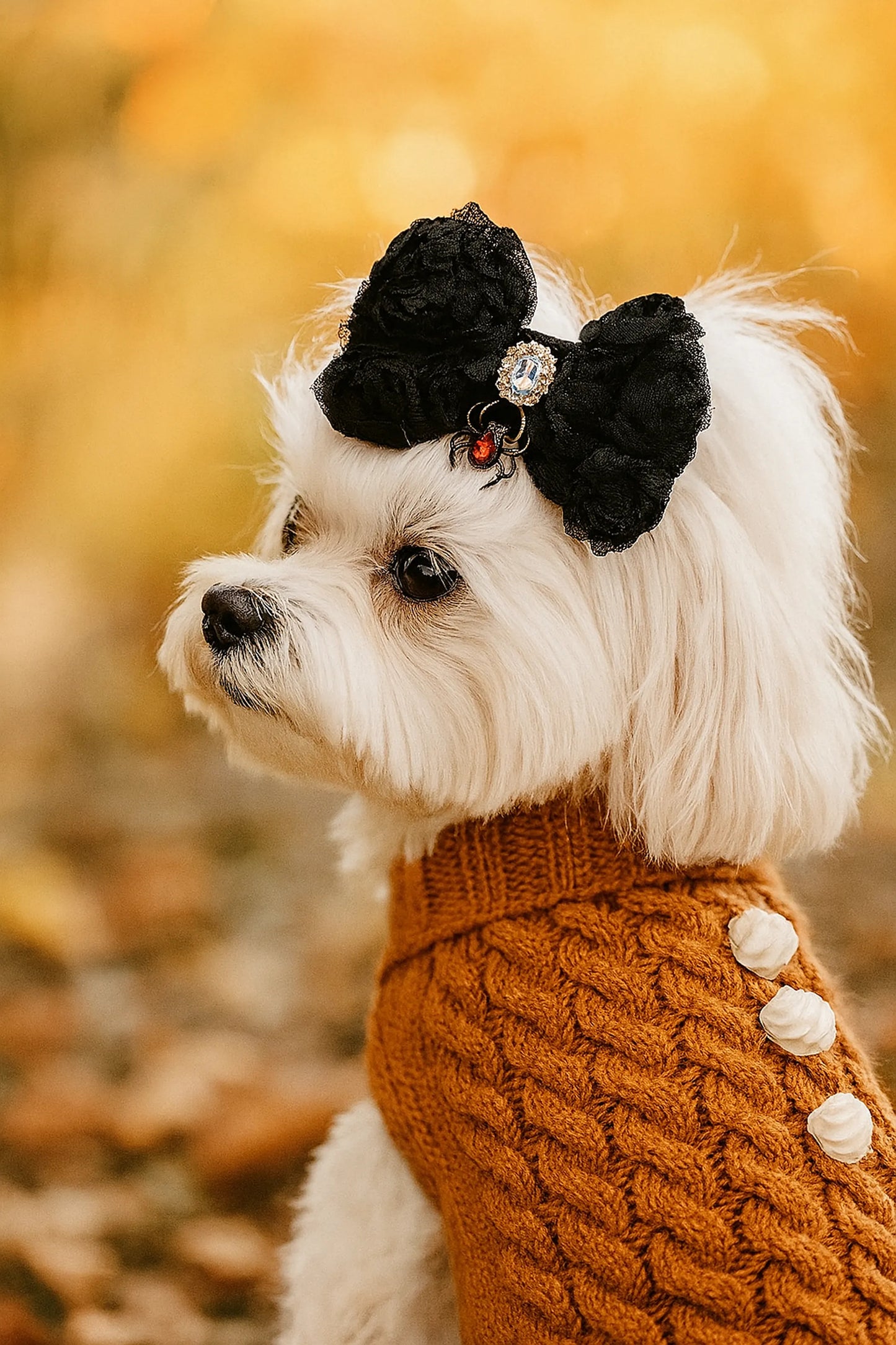 Bark Fifth Avenue Wicked Whisper Dog Hair Bow