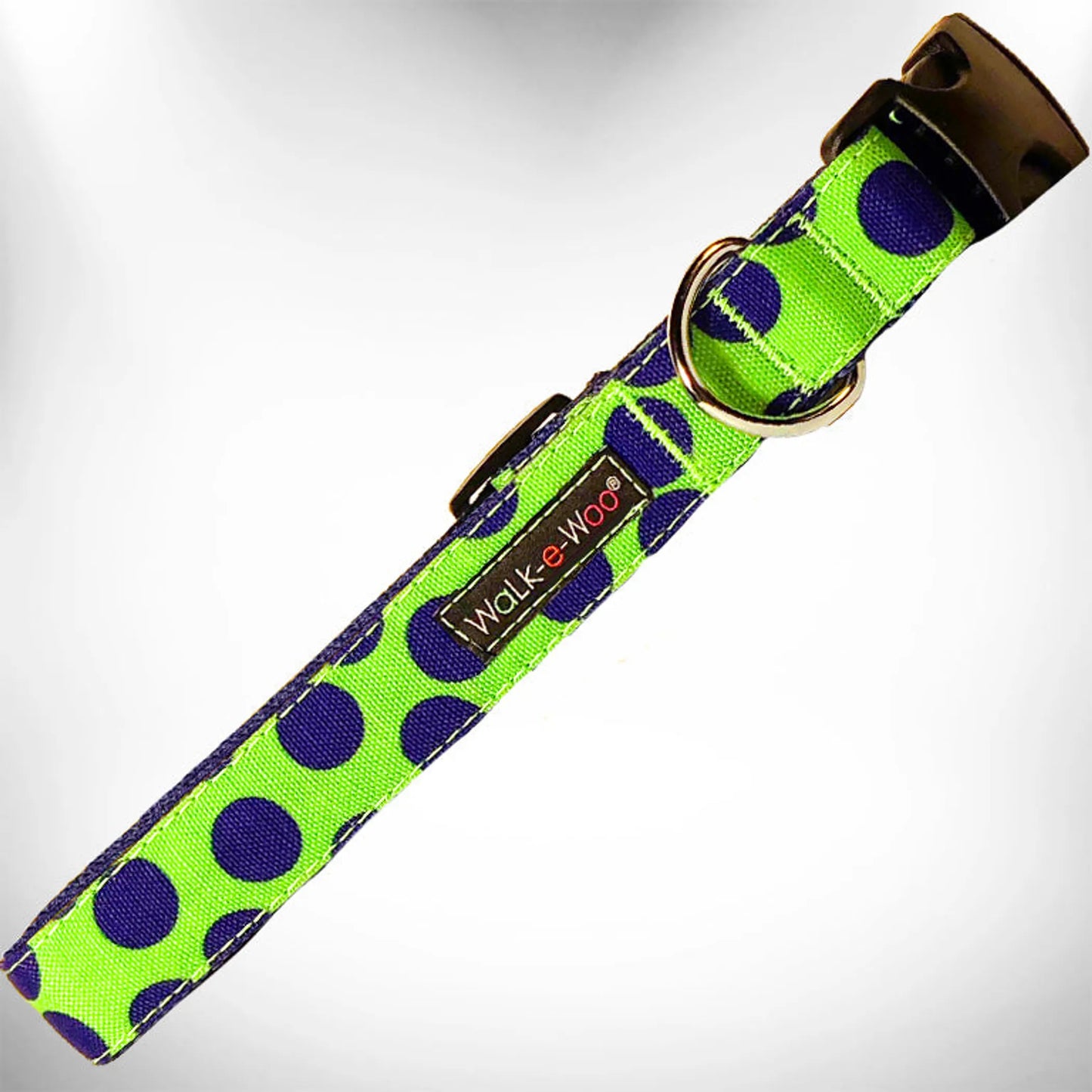 Walk-e-Woo Neon Polka Dot Dog Collar