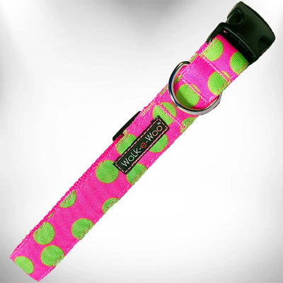 Walk-e-Woo Neon Polka Dot Dog Collar