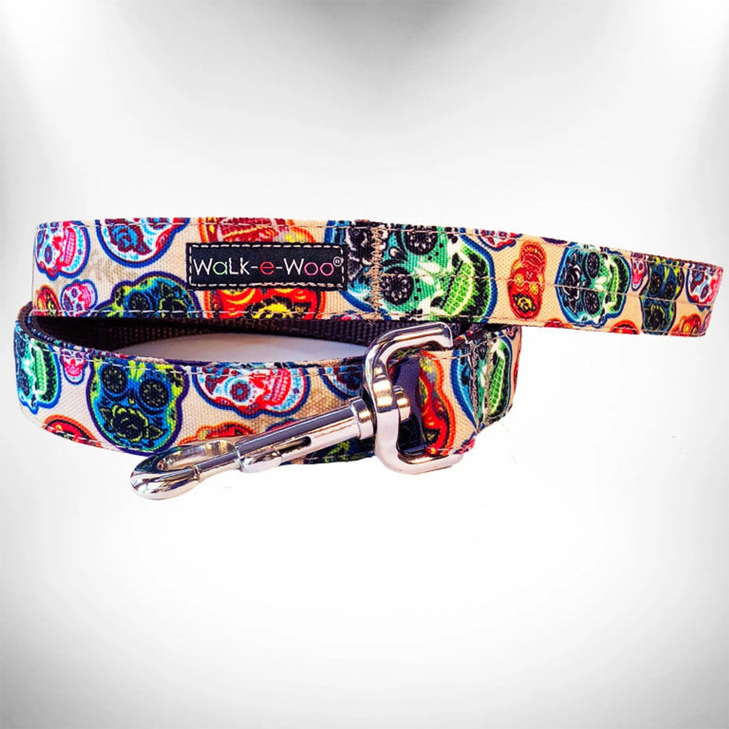 Walk-e-Woo Stylish Dog Collars Sugar Skull Design