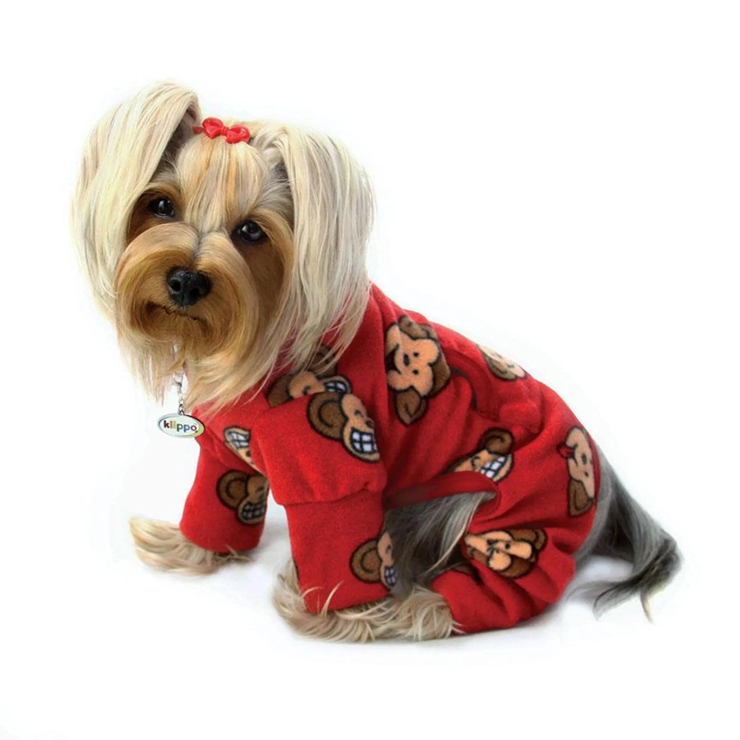 Klippo Pet Silly Monkey Fleece Pajamas XS