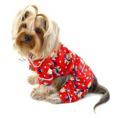 Winter Bear in Blue Scarf Flannel Pajamas - Your Pet Connection