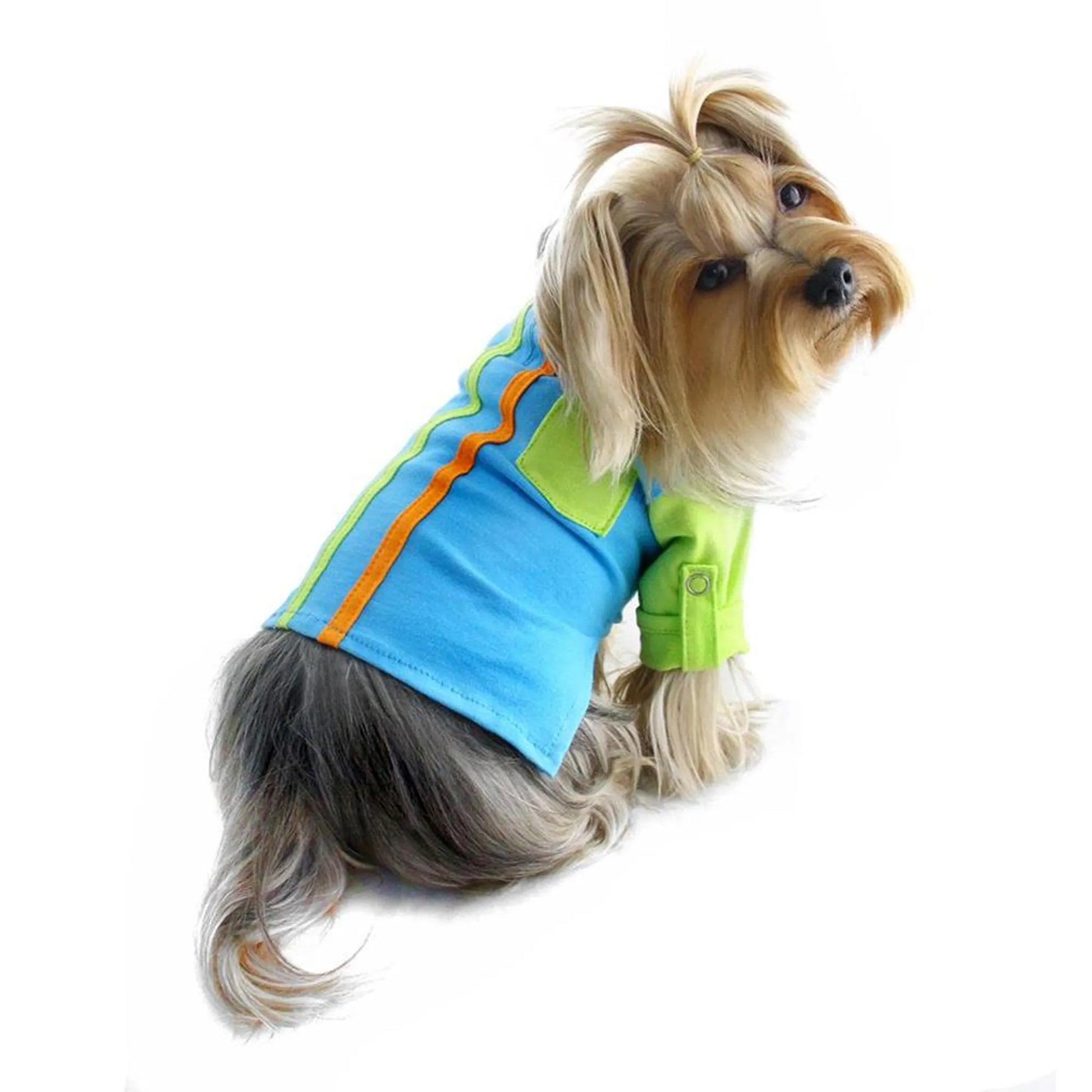 Knit Cotton Contrast Shirt with Roll-Up Sleeves - Your Pet Connection