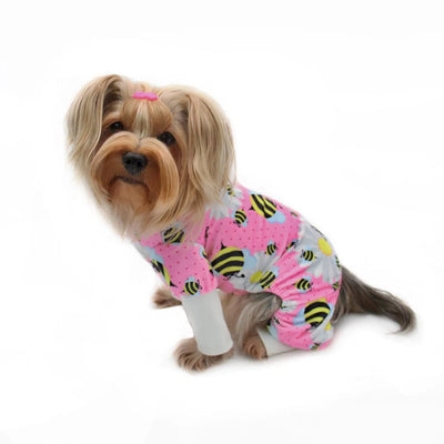 Ultra Soft Plush Minky Bumblebee & Flower Pajamas - Your Pet Connection