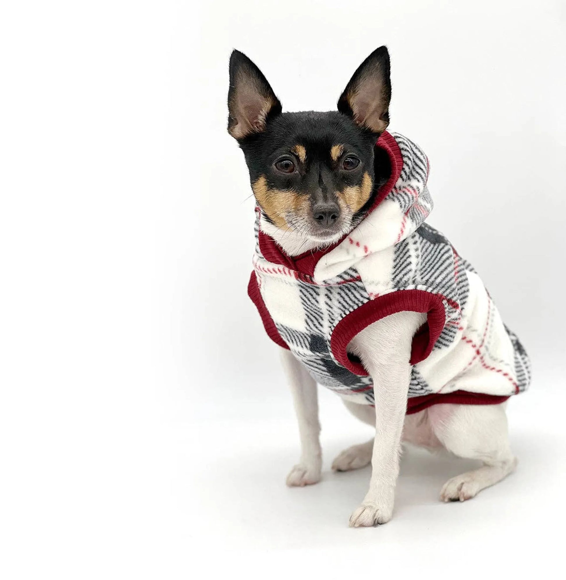 "Snowy Roads" Luxe Fleece Blanket Hoodie in Lodge Plaid - Your Pet Connection